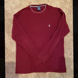 Men’s Polo Waffle Knit Shirt - L